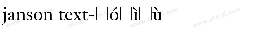 janson text字体转换